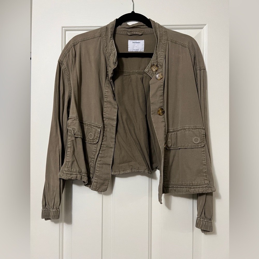 Old Navy Olive Green Casual Jacket womens sz L